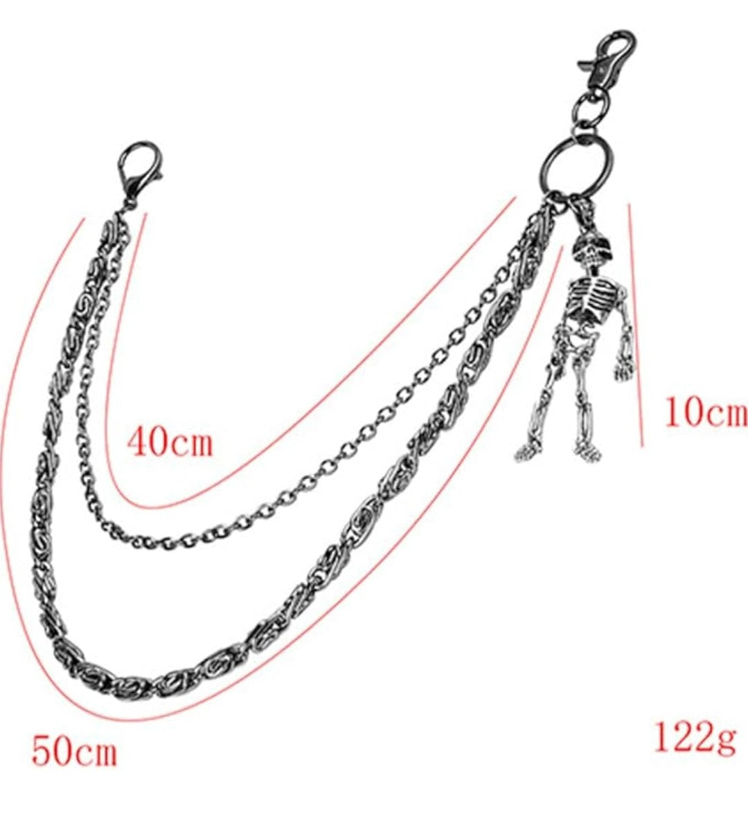 DOUBLE LOOP SKELTON PANTS CHAIN