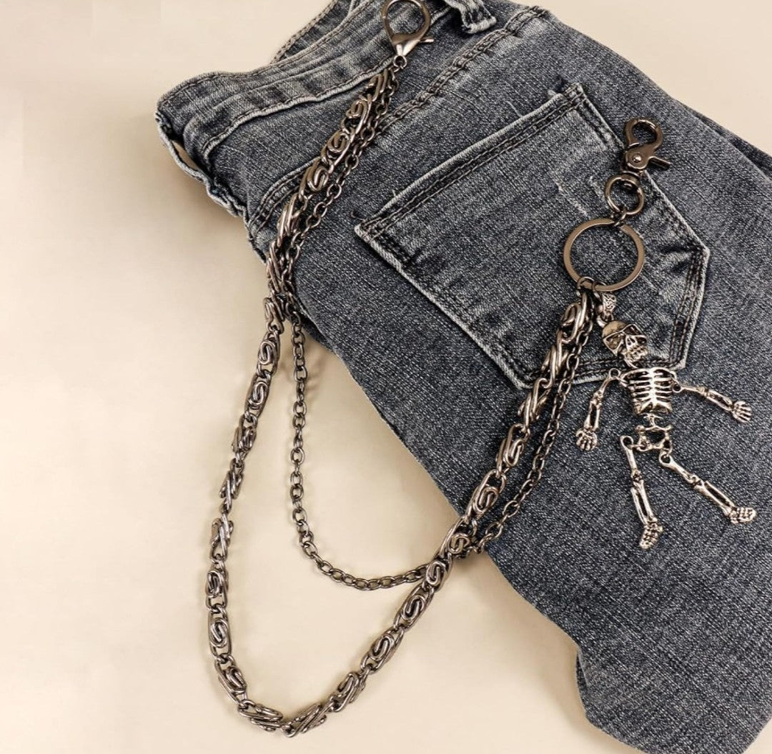 DOUBLE LOOP SKELTON PANTS CHAIN
