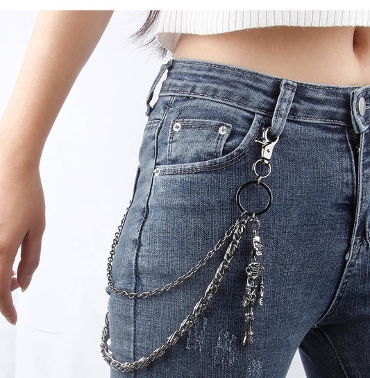 DOUBLE LOOP SKELTON PANTS CHAIN